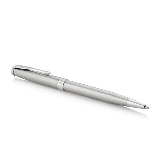 Parker Stylo-bille roulante IM, pointe fine et recharge d'encre noir,  garniture chrome espresso foncé + recharge pour stylo à bille roulante,  pointe