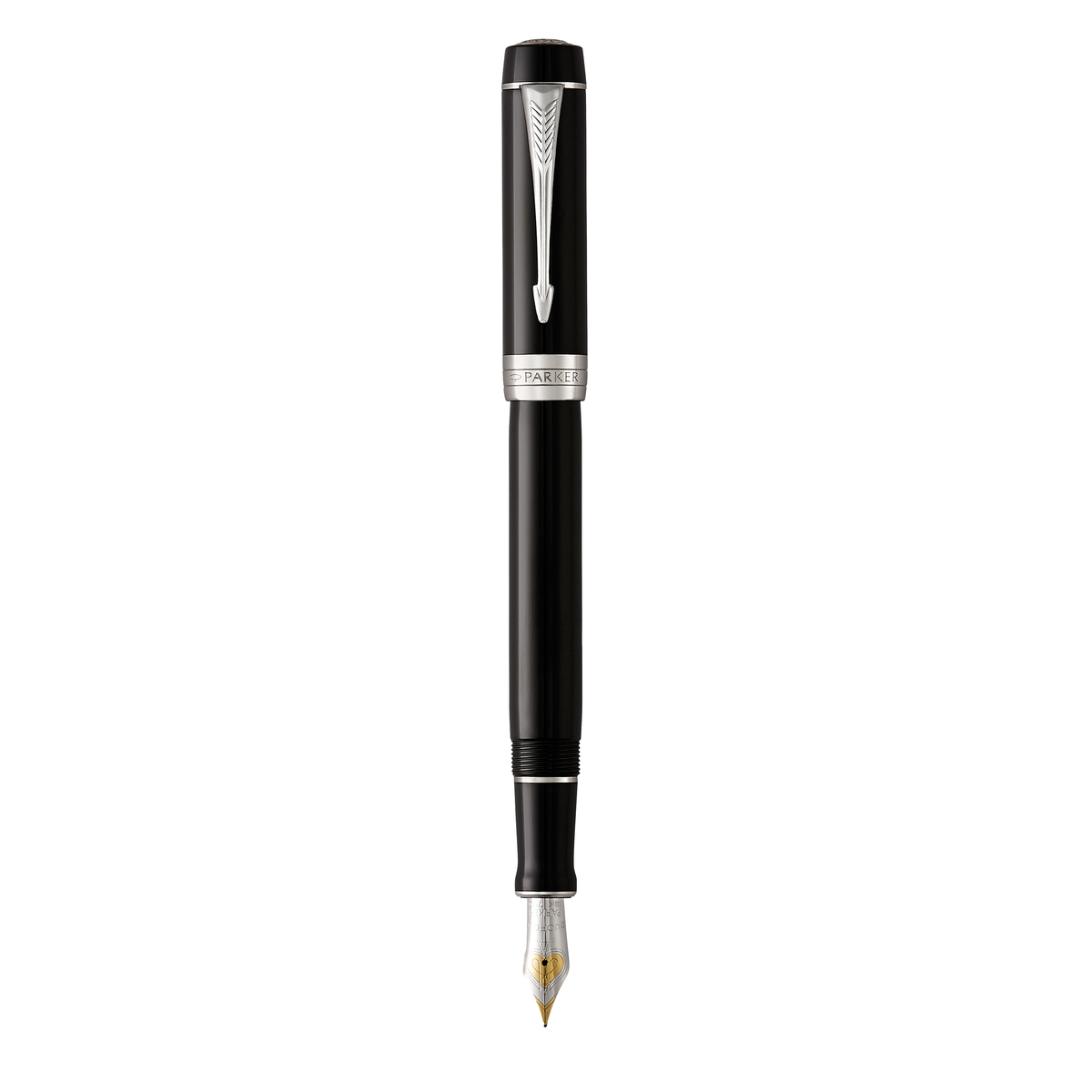 Stylo Plume Parker Duofold Classic Black Centennial GT - Pointe Fine - Neuf Avec étiquettes